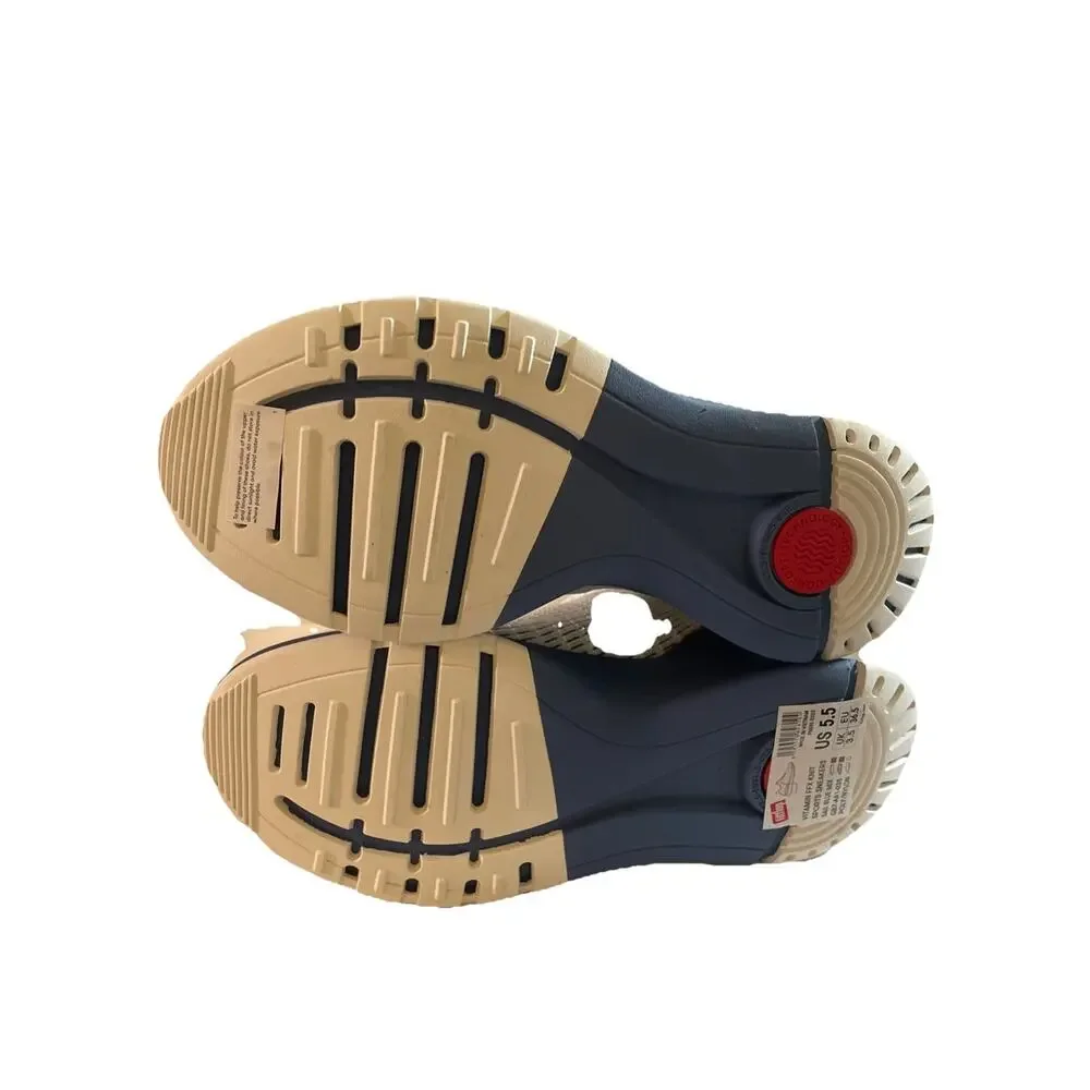 Fitflop Womens Vitamin FFX Sail Blue Knit Sports Sneakers Sz 5.5 Medium